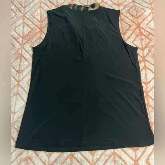 #72 Diane Belle Black/cheetah blouse - Picture 7 of 7